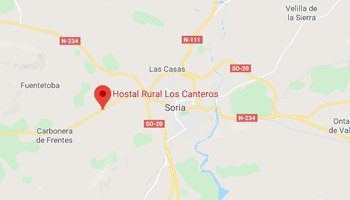 Situación Hostal Los Canteros, Golmayo · Soria